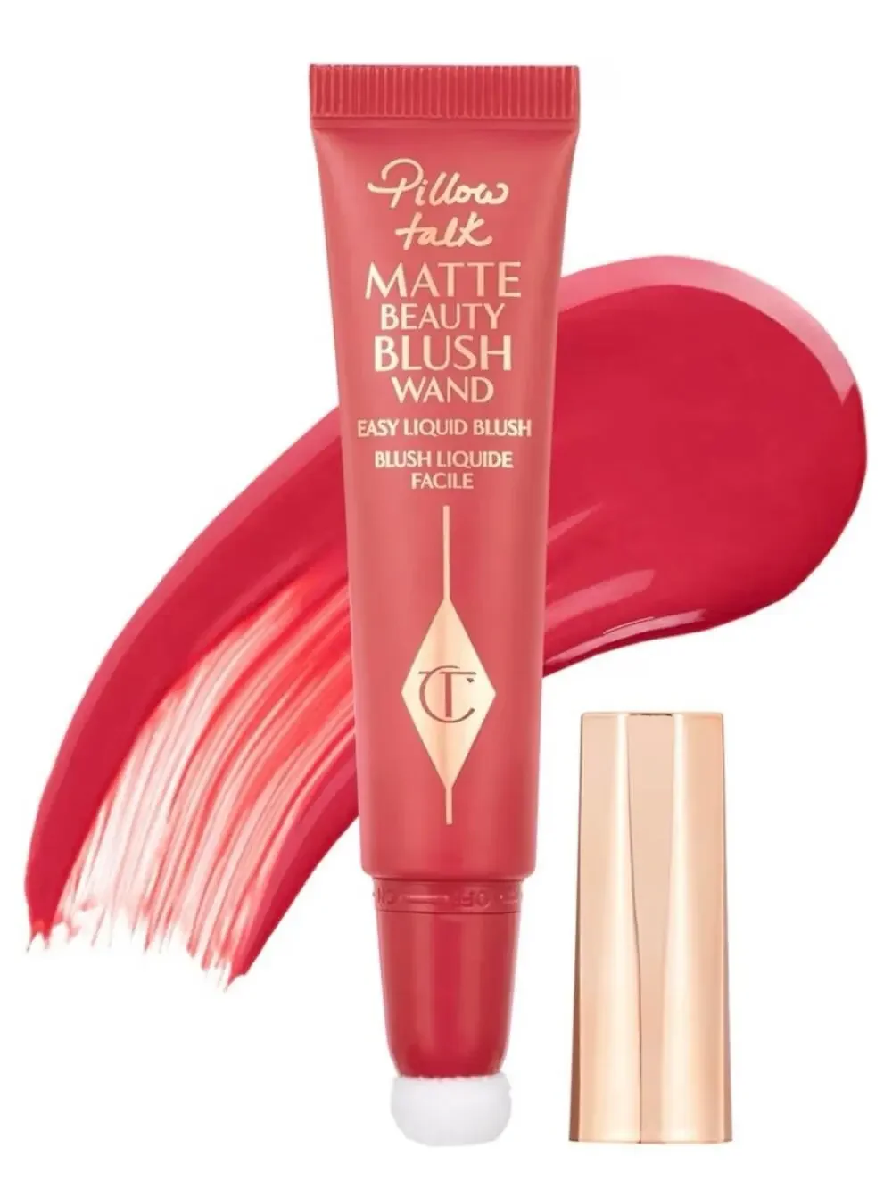 Charlotte Tilbury Pillow Talk Matte Liquid Blush Wand with Cushion Applicator